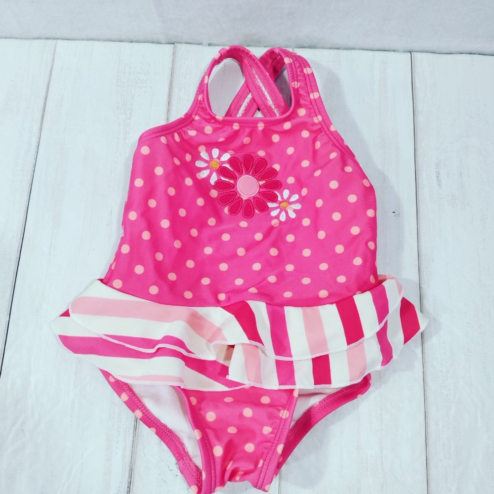 L.L. Bean Girl's Sunblocking Swimwear UPF 50+ One Piece Size 6/12MO